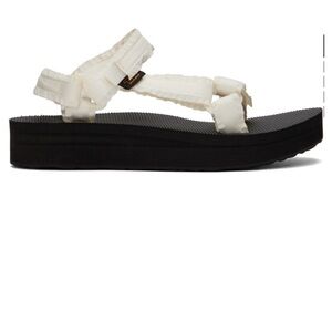 Black and White Platform Teva Sandals